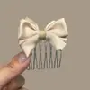 Pente invertido requintado e fofo para penteados estilo princesa, presilhas laterais para cabelo para mulheres, acessórios de cabelo com laço estilo coreano e presilhas de cabelo da moda para estilizar e arrumar fios soltos