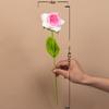 Flor de Crochê Ponto Agudo Rosa Lã Única Feita à Mão Flor Artificial de Crochê Acabada Presente do Dia dos Namorados Chinês Atacado Transfronteiriço