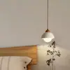 Estilo Wabi-Sabi Japonés Travertino Amarillo Dormitorio Mesita de Noche Lámpara de Araña Pequeña Estilo Crema Retro Creativo B&B Restaurante Lámparas de Araña