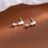 Pendientes de plata 925 con diseño de estrella y pasador para mujer, 2022, nuevos pendientes de lujo, sencillos y ligeros.