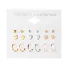 Venta caliente transfronteriza pendientes de moda creativos personalizados conjunto pendientes de flor corazón mariposa piedra blanca perla venta directa de fábrica