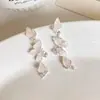 Pendientes Elegantes Dulces de Plata 925 con Aguja, Corazón de Chica Rosa, Flor, Mariposa, Borla, Super Hada, Alto Amor