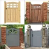 Puerta de madera pequeña para patio interior anticorrosión puerta simple de madera puerta pequeña para mascotas puerta exterior para patio trasero puerta de doble apertura valla de jardín puerta exterior para patio
