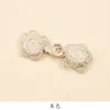 Botones de Flor de Rosa de Cristal para Cheongsam Infantil, Botones de Cuello Estilo Chino, Botones Decorativos Tejidos a Mano para Chaleco Hanfu