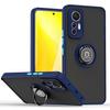 Adequado para Capa de Celular Xiaomi 12Lite Suporte Anel Furo Fino Cor Contrastante Redmi 12Tpro Capa Magnética para Celular
