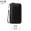 Billetera Larga para Mujer con Doble Cremallera, Bolso de Mano Retro Europeo y Americano de Gran Capacidad, Antirrobo Rfid Nuevo Transfronterizo