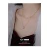 Collar de accesorios de gran venta con diseño de estilo romántico con incrustaciones de circonita púrpura y temperamento de nicho para mujer