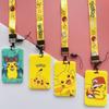 [4] Juego de tarjetas de dibujos animados de una pieza, juego de identificación, tarjeta de comida para estudiantes del campus, autobús, metro, control de acceso, cordón para colgar en el cuello