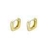 Pendientes Cuadrados Compactos Simples Estilo Coreano para Mujer, Pendientes de Aro Geométricos Moda Retro Accesorios de Moda