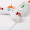 Pistola de pegamento caliente de 20W con boquilla de aluminio, ligera y portátil, compatible con barras de pegamento de 7 mm, adecuada para uso industrial y doméstico, directo del fabricante