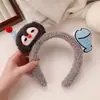 Tiara de Pinguim de Pelúcia Desenho Animado Fofa para Apresentações, Fotos e Lavar o Rosto
