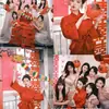 Adereços para Fotos de Casamento para Noiva e Madrinhas, Adereços para Fotos de Noivado Estilo Chinês Tradicional