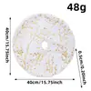 Saia para Árvore de Natal Pequena Mini 38cm Musgo Branco Clássico Pelúcia Decoração de Árvore de Natal de Mesa Natal