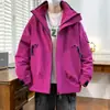 Chaqueta de Nuevo Estilo para Hombres y Mujeres, Exterior Otoño e Invierno con Capucha Desmontable, Chaqueta Cortavientos, Impermeable y a Prueba de Viento, Ropa de Montañismo Tres en Uno