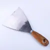 Cuchillo mango de madera gris cuchillo plástico gris cuchillo mango de goma raspador de limpieza de acero inoxidable espátula para masilla cuchillo pala para masilla