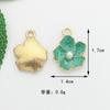 Pérola de Óleo Flor de Cinco Pétalas Margarida Diy Estilo Coreano Acessórios de Joias Chaveiro Liga Pequeno Pingente Pulseira Acessórios de Joias