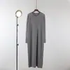 Vestido de Punto Coreano Extra Largo por Encima de la Rodilla para Mujer Otoño e Invierno, Suéter Vestido Base Holgado Estilo Perezoso