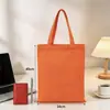 Bolsa de lona em branco para estampar logo, impressão colorida, bolsa de ombro única para compras, bolsa de algodão para publicidade e treinamento