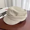 Boina Retrô Estilo Yamamoto para Mulheres 2025 Nova Outono Cor Sólida Artística Versátil Chapéu Newsboy Circunferência da Cabeça Grande Chapéu de Pintor