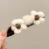Pinza para el Cabello de Pato de Lana con Flor para Mujer, Nuevo Estilo 2025, Pinza de Garra Grande de Gama Alta