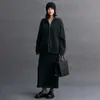 Cardigan de Malha Cashmere Feminino Camada de Ar Cor Lisa Engrossado Solto Casual Simples Jaqueta Versátil Nova Outono e Inverno