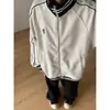 Chamarra Sudadera Estilo Americano para Hombre, Chaqueta Pesada Rayada Otoño e Invierno, Top de Moda Trendy Estilo Universitario para Pareja Joven