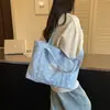 2026 Nova Bolsa Tote de Grande Capacidade para Mulheres para o Trabalho Simples de Bolinhas Bolsa de Ombro Leve Versátil Elegante Estilo Coreano
