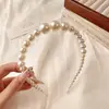 Diadema de Perlas Super Hada Coreana Dulce Dama Celebridad de Internet Cobertura Completa Antideslizante Accesorio para el Cabello para Salir Diadema Delgada Pasador de Mujer Accesorio para el Cabello