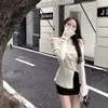 Suéter Nuojiiji: Suéter de Punto de Lana Blanco Luna para Otoño e Invierno, Adorable Suéter de Hombros Caídos para Mujer