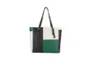 Nova bolsa tote grande estilo coreano com blocos de cor para mulheres, bolsa de mão fashion para sair, bolsa de ombro estilosa