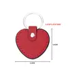 Llavero rectangular de piel sintética con láser, llavero en blanco de doble cara para cinturón, llavero redondo de piel, llavero para imprimir DIY