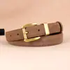 Cinturón de cuero Maillard para mujer con elementos decorativos, diseño simple y único, cinturón de gamuza con un toque de alta gama, disponible para venta al por mayor