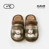 Pantuflas de algodón de dibujos animados para pareja de mujer, pantuflas cálidas de felpa para interior de invierno, pantuflas de felpa silenciosas antideslizantes para hombre para invierno