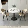 Mesa y sillas pequeñas redondas modernas y casuales para recepción y negociación en apartamentos pequeños, mesa de comedor, mesa redonda pequeña para balcón, para tiendas de té de leche y cafeterías