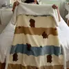 Nueva manta de lana de cordero estilo japonés de dibujos animados para otoño e invierno, manta de leche fleece, manta para sofá, manta para siesta en la oficina