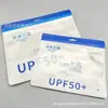 Máscara de Proteção Solar UPF50 Saco Embalagem Máscara Tridimensional 3D5D Saco Vazio Moda Saco com Zíper Atacado em Estoque