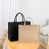 Bolsas de juta, bolsas de juta de mão atacado, bolsas de juta grandes de alta qualidade em branco para pintura manual DIY, sacolas de presente