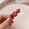 Broche de Brocheta para Barbacoa Pinza para Flequillo Pinza para el Pelo de Fresa Chica Ins Clip Divertido Peculiar de Comida para Mujeres