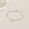 Pulsera Yinjia S925 con cadena de labios de plata brillante para mujer, estilo coreano simple, diseño elegante, nicho, regalo de joyería de alta calidad