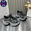 Zapatillas de papá con plataforma gruesa para mujer, modelo nuevo 2026, de malla, estilo coreano, versátiles, transpirables, que aumentan la altura, zapatillas deportivas de moda para mujeres bajitas