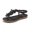 Zapatos de Mujer Talla Grande 2026 Verano Nuevos Sandalias Planas con Cuentas de Búho Bohemio Chanclas Sandalias de Playa para Mujer