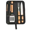 Conjunto de Ferramentas para Churrasco Acampamento ao Ar Livre Amazon Transfronteiriço Espátula de Aço Inoxidável Espátula de Cozinha Combinação Multifuncional