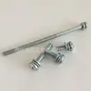 Clavos Tornillos Largos Combinados de Cabeza de Cruz Plana con Arandela de Resorte Rosca Parcial Extendida Estándar Rosca Completa Zinc Azul y Blanco