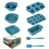 Molde para Pastel de Chifón Molde de Silicona Grado Alimenticio Resistente a Altas Temperaturas Molde para Pan Tostado Juego de Moldes para Hornear