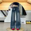 Jeans de tiro bajo desgastados estilo retro americano para mujer, nuevo estilo verano 2026, pantalones holgados de pierna ancha rectos hasta el suelo