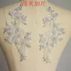 Vestido de noiva bordado aplique peça flor artesanal faça você mesmo cabeça de noiva joia material branco vermelho preto renda acessórios de roupas