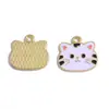 Accesorios para Joyería DIY Transfronterizos al por Mayor Colgante de Cabeza de Gato Perro de Dibujos Animados Gota de Aceite Collar Pulsera Hechos a Mano Colgante de Aleación