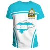 Padrão do Emblema Nacional de Honduras Impressão 3D Transfronteiriça Nova Camiseta Casual Masculina de Manga Curta Venda Direta da Fábrica Fornecimento