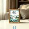 Suporte de mesa exclusivo para porta-retrato oco de marco da cidade para viagens de negócios, conferências, presentes, reuniões de empresa, atacado de fábrica