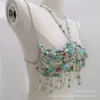 Cadena Corporal de Perlas Hecha a Mano Transfronteriza Europea y Americana Aliexpress Sujetador con Cuentas de Piedras Preciosas Top Halter para Mujer